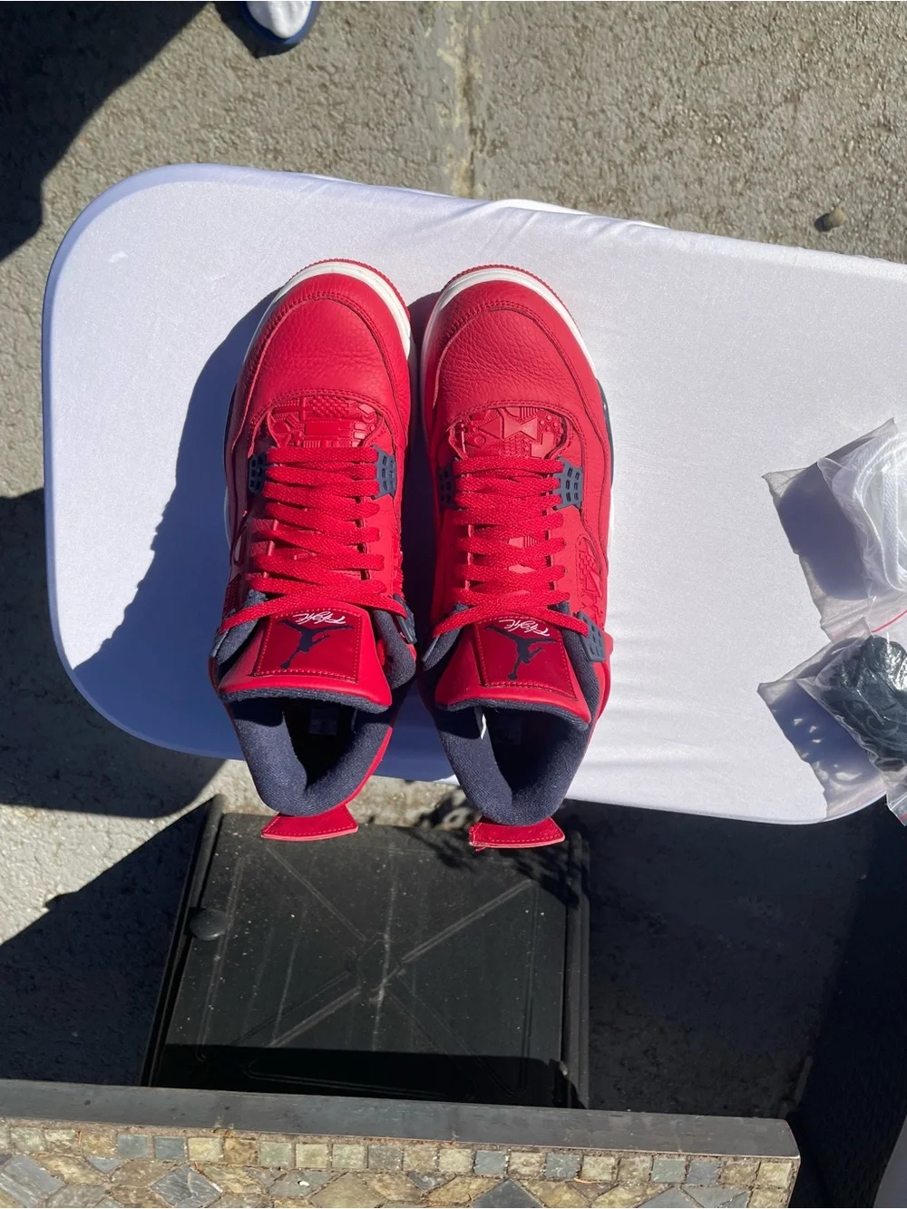 Air Jordan 4 FIBA Retro Red Sneakers Size 11 C11184-617 VNDS Extra Laces 🔥🔥